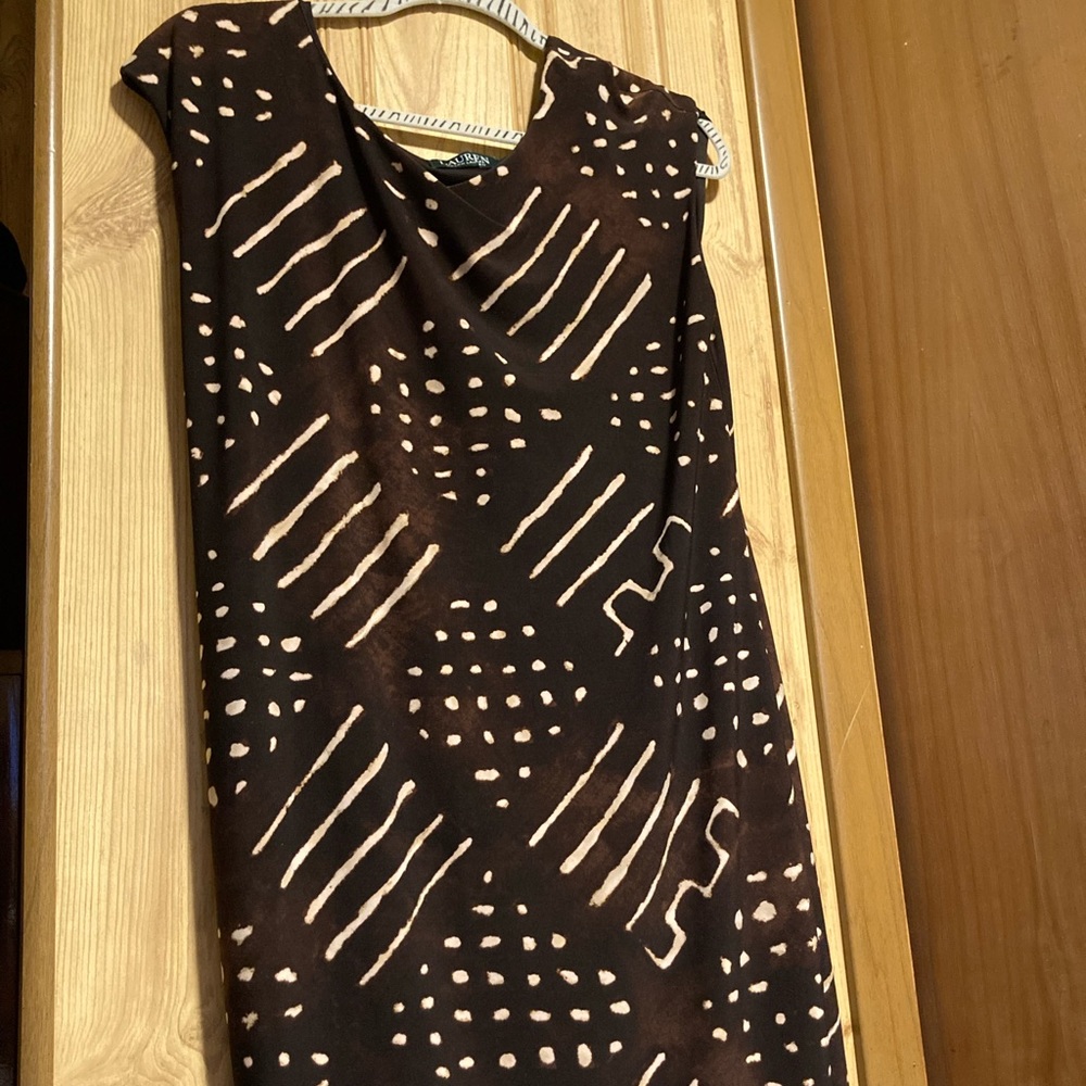 Brown and Cream Ralph Lauren Dress